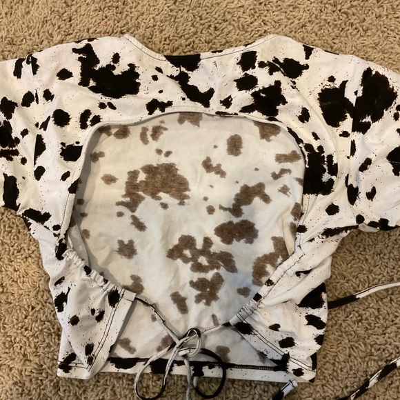 Motel rocks cow print crop top - Picture 2 of 2